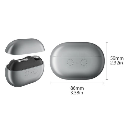 Black Multi-Function Electric Nail File - Built-in Storage Space, LED Light, Quiet Operation.