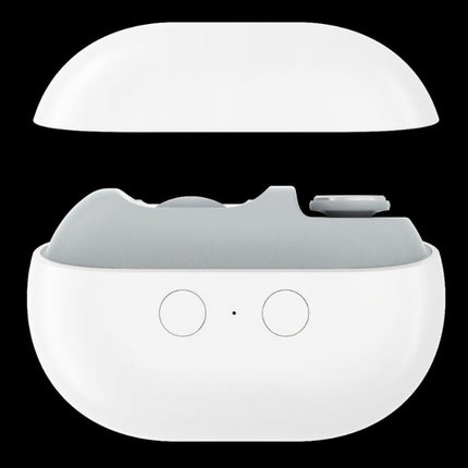 White Multi-Function Electric Nail File - Built-in Storage Space, LED Light, Quiet Operation.