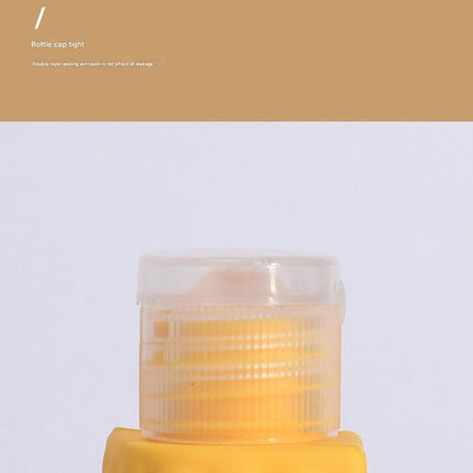 Beige suit Silicone Travel Bottles Set (4 Pack, 60ml) - Leakproof Refillable & Squeezable.