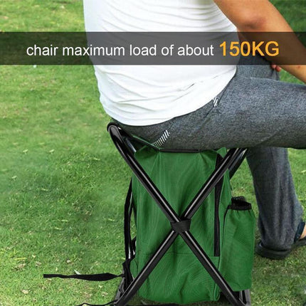 Camouflage Insulated Cooler Backpack Chair - Foldable Stool for Picnics & BBQ.