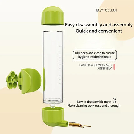 Brown Automatic Bird Water Feeder Bottle (200ml) - Leakproof No-Drip Dispenser for Parrots.