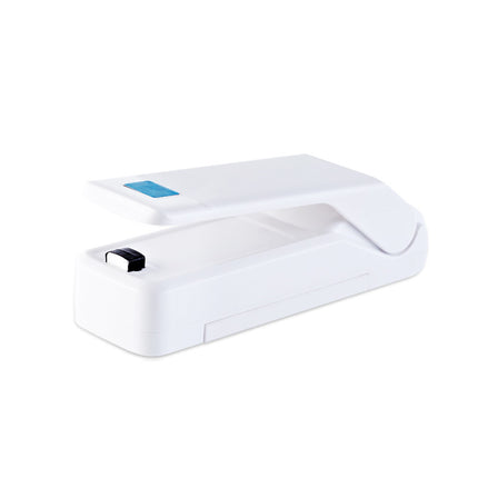 Kitchen Gadget: Portable Heat Sealer - Seals Bags, Cuts, Holds Phone.