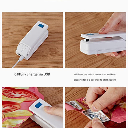 Kitchen Gadget: Portable Heat Sealer - Seals Bags, Cuts, Holds Phone.