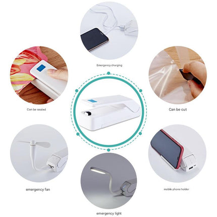 Kitchen Gadget: Portable Heat Sealer - Seals Bags, Cuts, Holds Phone.