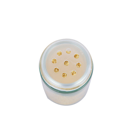Modern stainless steel rounded corner rotating spice rack with 12 empty glass jars (88 ml each).