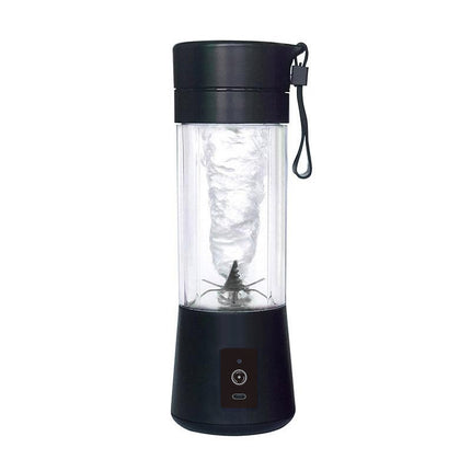 Black Portable Blender USB Rechargeable - Personal Size Smoothie Maker On The Go.
