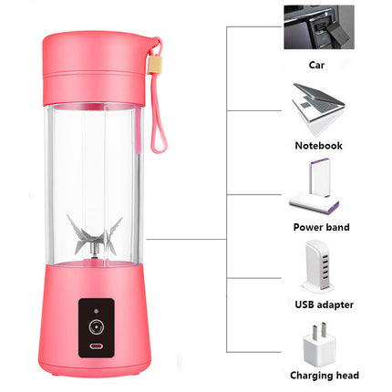 Red Portable Blender USB Rechargeable - Personal Size Smoothie Maker On The Go.