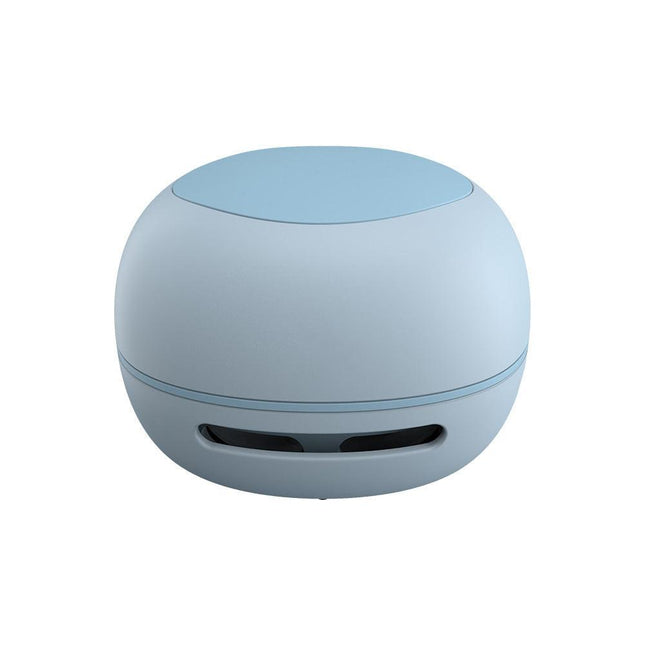 Blue Cordless Tabletop Crumb Sweeper - USB Rechargeable Mini Vacuum for Desk.