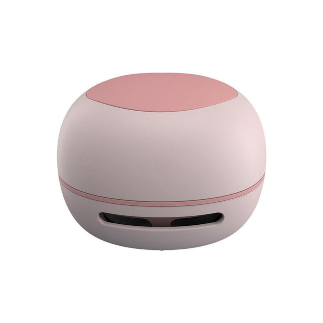 Pink Cordless Tabletop Crumb Sweeper - USB Rechargeable Mini Vacuum for Desk.