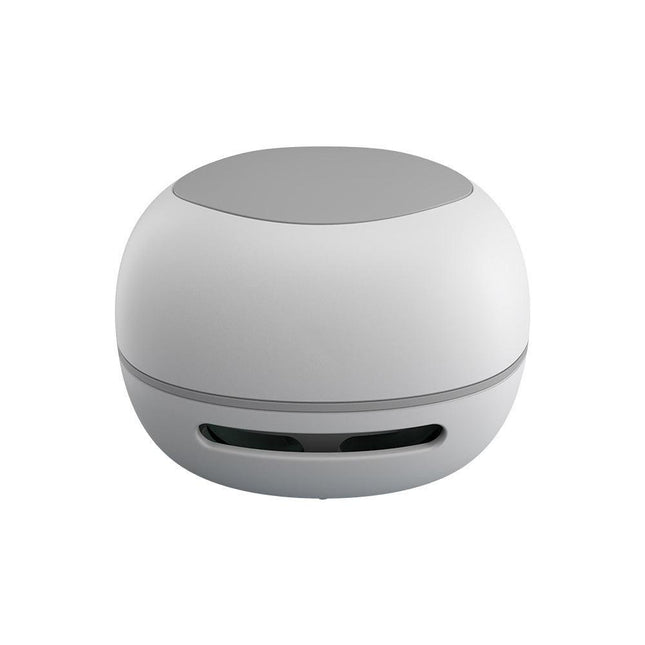 White Cordless Tabletop Crumb Sweeper - USB Rechargeable Mini Vacuum for Desk.