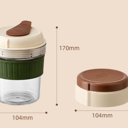 2-in-1 Ice Cube Maker Tumbler - Portable Cup with Integrated Silicone Ice Tray & Lid (1 cup + 3 ice tray).