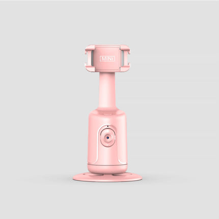 Pink AI Smart Auto Tracking Phone Holder - 360° Rotation Face & Body Tracking Mount.