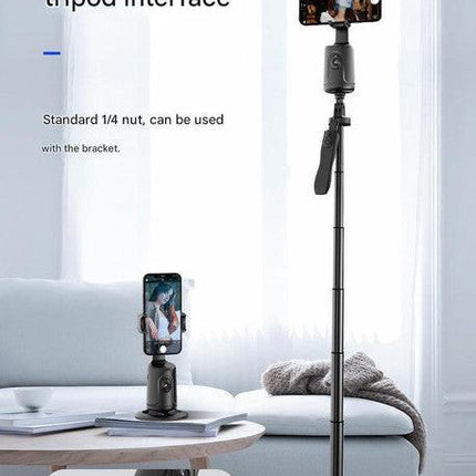 Pink AI Smart Auto Tracking Phone Holder - 360° Rotation Face & Body Tracking Mount.