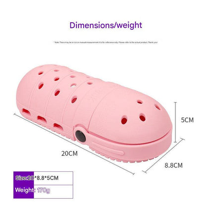 2 - pcs Green Cute Clog-Shaped Pen Holder for Desk Organization.