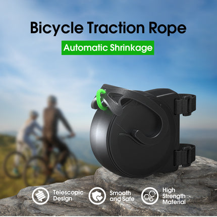 Bike Tow Strap with Automatic Shrinkage - Parent-Child Cycling Assist Rope (450lbs Capacity).