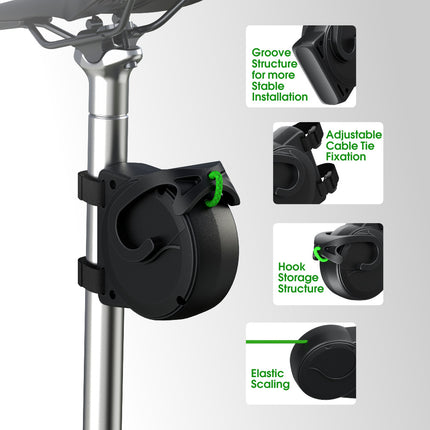 Bike Tow Strap with Automatic Shrinkage - Parent-Child Cycling Assist Rope (450lbs Capacity).