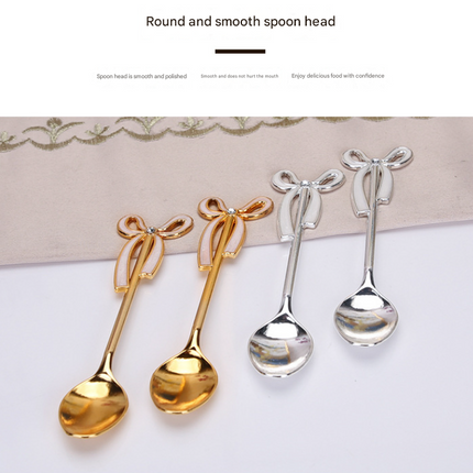 Elegant Swan Base Spoon Holder Set with 6 Coffee/Dessert Spoons(Silver spoon).