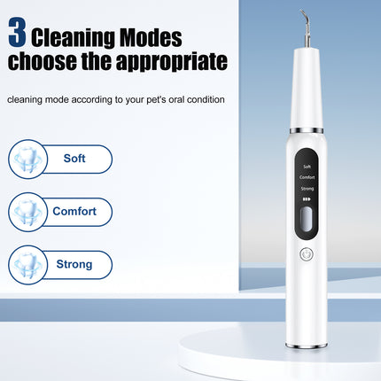 Black Professional Pet Dental Cleaning Kit - Ultrasonic Scaler, Tools & 3 Modes.