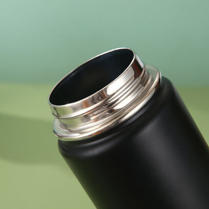 Blue Portable Travel Thermos Bottle - Leakproof Stainless Steel Flask with Carry Handle (25oz - 750ml).