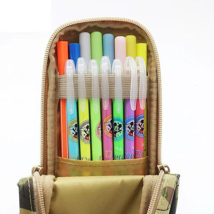 Camouflage Car Shaped Pencil Case - Large Capacity Stationery Organizer Pouch (Jungle camouflage).