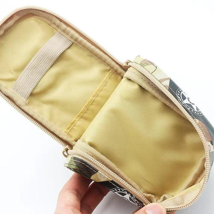 Three-piece camouflage pencil case - school supplies for students.