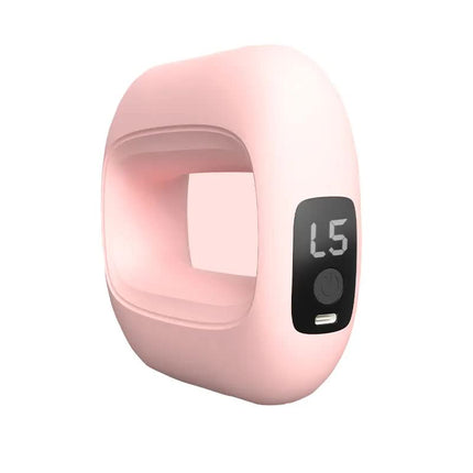 Portable Electric Muscle Relaxation Ring Massager - with Digital Display Pink.