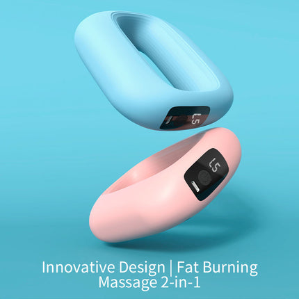 Portable Electric Muscle Relaxation Ring Massager - with Digital Display Pink.