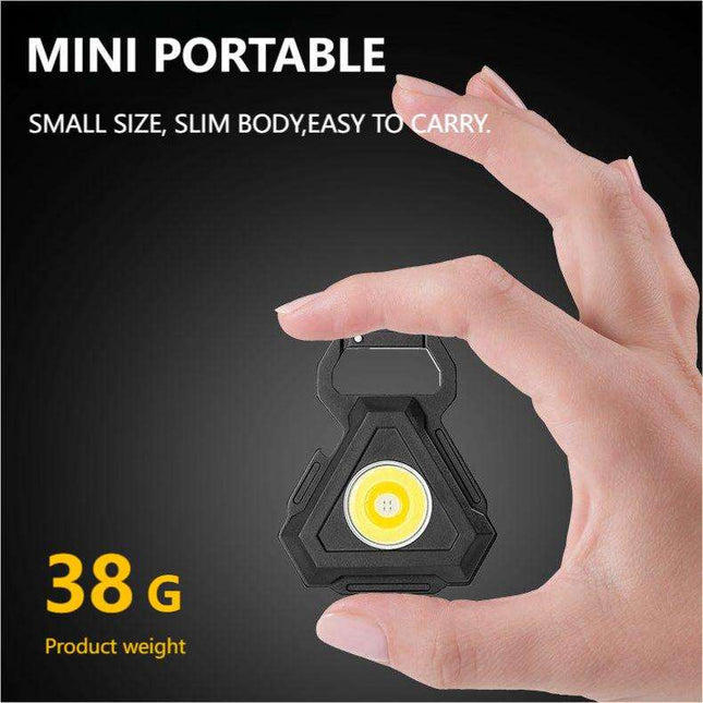 2 pcs Triangle Mini flashlight for outdoor and self-defense use.