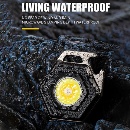 2 pcs Hexagon Mini flashlight for outdoor and self-defense use.