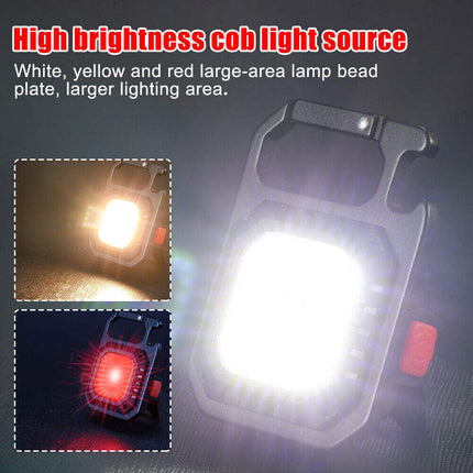 2 pcs Rectangle Mini flashlight for outdoor and self-defense use.