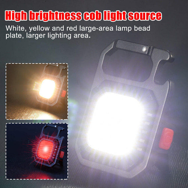 2 pcs Rectangle Mini flashlight for outdoor and self-defense use.