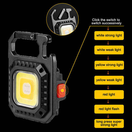 2 pcs Rectangle Mini flashlight for outdoor and self-defense use.
