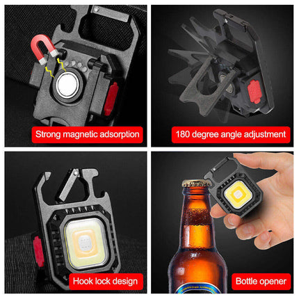 2 pcs Rectangle Mini flashlight for outdoor and self-defense use.