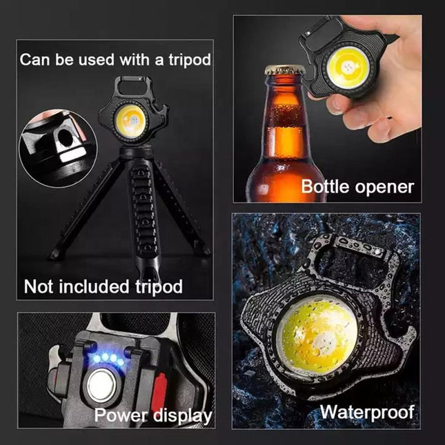 2 pcs Black Mini flashlight for outdoor and self-defense use.