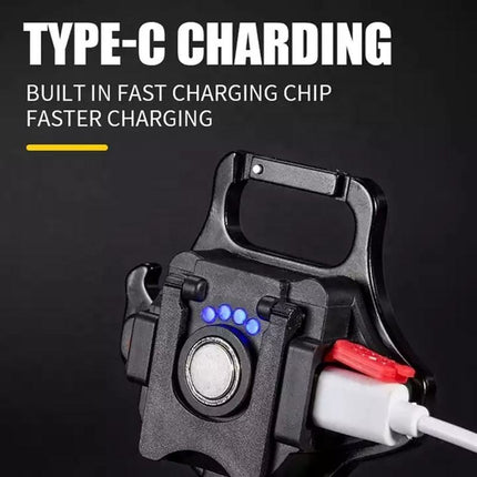 2 pcs Black Mini flashlight for outdoor and self-defense use.