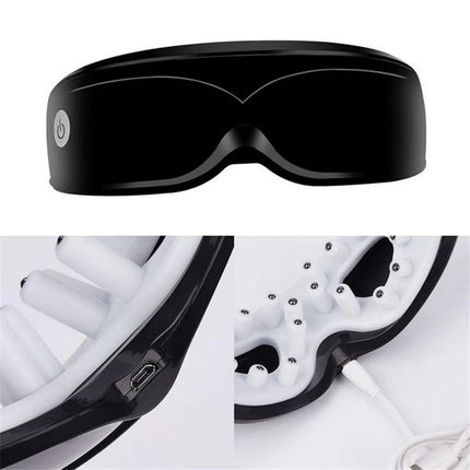 White Touch-Control Rechargeable Heated  Eye Massager for Daily Use.