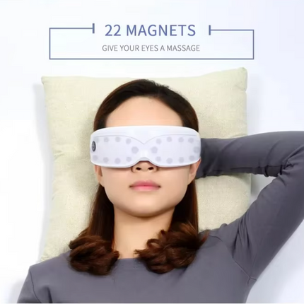 Black Touch-Control Rechargeable Heated  Eye Massager for Daily Use.