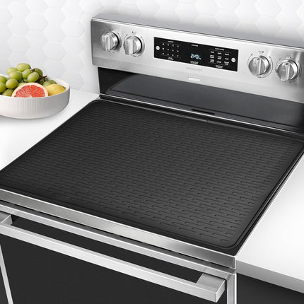 Black Extra Large Silicone Countertop Protector & Dish Drying Mat - Dishwasher Safe (71x50cm).