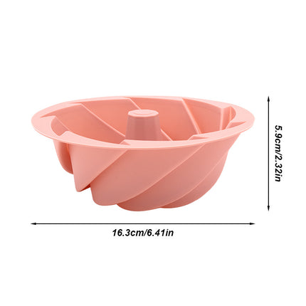 Green Non-Stick Silicone Cyclone Cake Pan Set (10 Molds) - Perfect for Desserts.