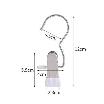 Light green Stainless Steel Hanging Clips (35 PCS) - Strong Grip for Pants, Hats, Socks, Laundry.