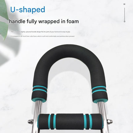 Gray black Adjustable U-Shaped Arm Exerciser - For Home Fitness Strength Training (30kg).