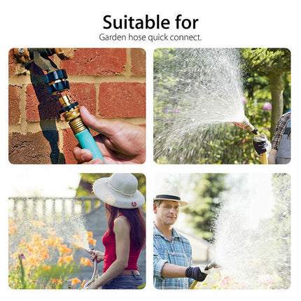 American Standard 3/4 Inch Brass Quick Connect Garden Hose Adapter (6 Male & 6 Female).