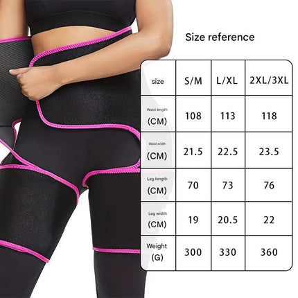 Pink Women's 3-in-1 Body Shaper: Waist Cincher, Thigh Slimmer, Glute Lifter - Workout Gear (Size : L/XL).