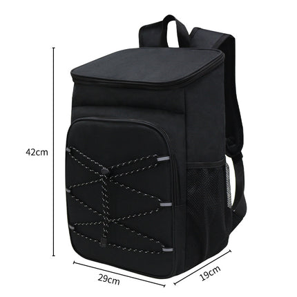 Black Large Insulated Cooler Backpack - Leakproof, Lightweight for Picnic, Beach, Camping.
