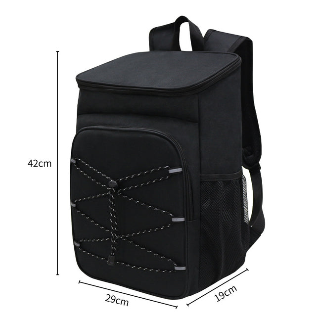Black Large Insulated Cooler Backpack - Leakproof, Lightweight for Picnic, Beach, Camping.