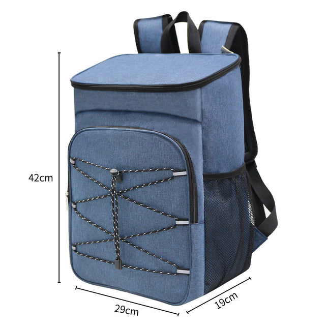 Blue Large Insulated Cooler Backpack - Leakproof, Lightweight for Picnic, Beach, Camping.
