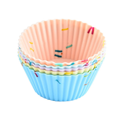 Style 1 Silicone Mini Cake Molds (30 Pack) -  For Cupcakes, Desserts (6.5x6.5x3.2cm).