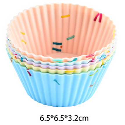 Style 1 Silicone Mini Cake Molds (30 Pack) -  For Cupcakes, Desserts (6.5x6.5x3.2cm).