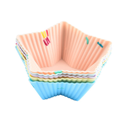 Style 2 Silicone Mini Cake Molds (30 Pack) -  For Cupcakes, Desserts (7.8x7.5x2.8cm).
