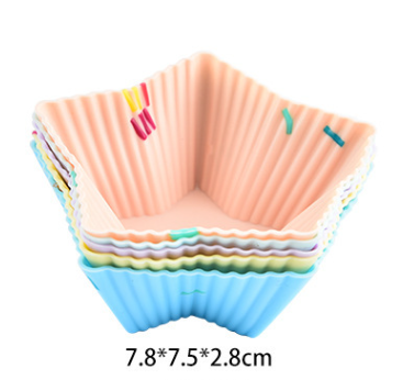 Style 2 Silicone Mini Cake Molds (30 Pack) -  For Cupcakes, Desserts (7.8x7.5x2.8cm).